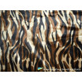 Tissu de velours de tigre bande imprimé motif mode